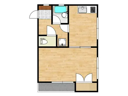 セントヒルマンション(1DK/1階)の間取り写真