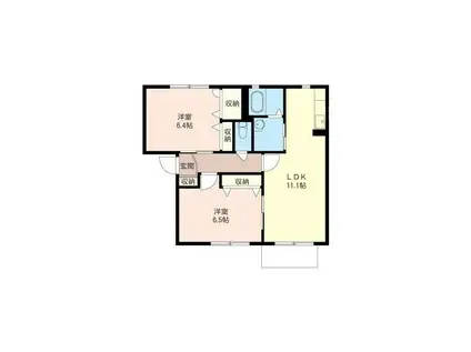 マノワール和泉A(2LDK/1階)の間取り写真