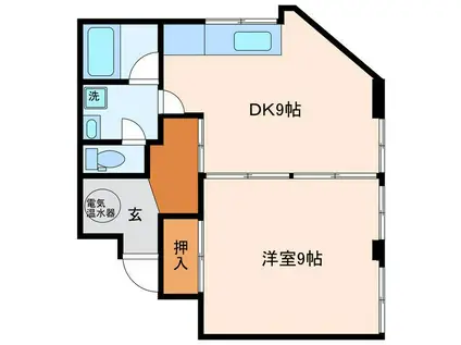 不二屋第2ビル(1DK/3階)の間取り写真