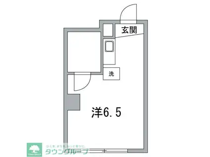 パインドール(ワンルーム/3階)の間取り写真