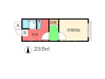 スチューデントハイツこにし(1K/1階)の間取り写真