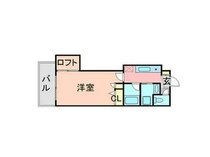 アクタス天神II(1K/5階)の間取り写真