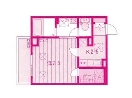 LE LIS BLANC Ⅰ(1K/1階)の間取り写真