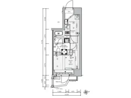 シーフォルム学習院下(1K/9階)の間取り写真
