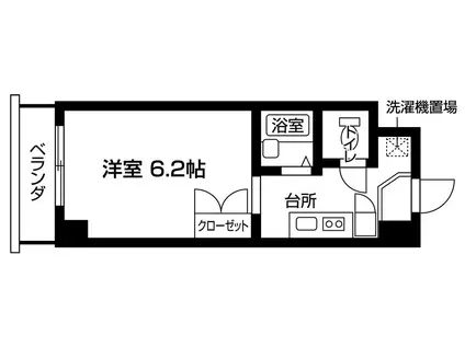 FCプレミール三田(ワンルーム/3階)の間取り写真