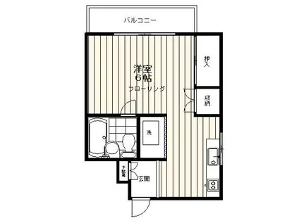 ベルハイム234(1K/3階)の間取り写真
