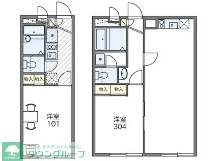 レオパレス下連雀(1K/3階)の間取り写真