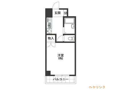 ピア ボナール(1K/3階)の間取り写真