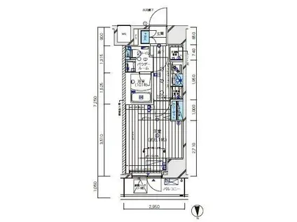 メインステージ北千住V(1K/5階)の間取り写真