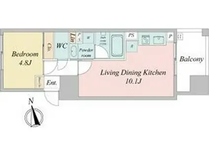 デュオフラッツ今池フレナ(1LDK/8階)の間取り写真