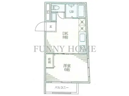 セントフランシス東山(1DK/4階)の間取り写真