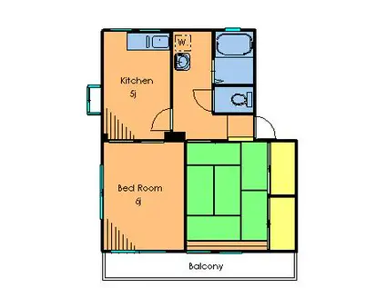 シャレー大蔵(2K/2階)の間取り写真