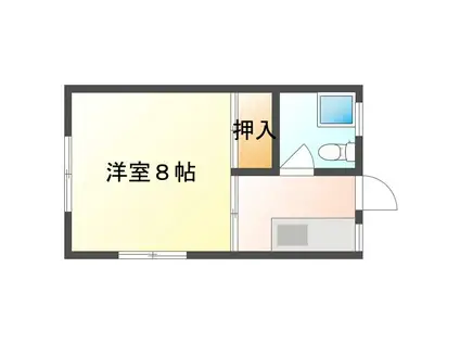 南方スチューデントハイツ(1K/2階)の間取り写真