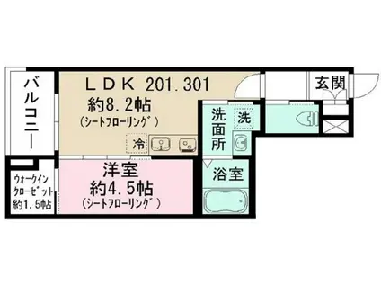 東京都練馬区上石神井南町計画(1LDK/3階)の間取り写真