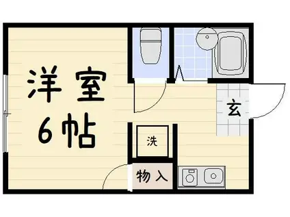 第二宮崎ハイツ(1K/2階)の間取り写真