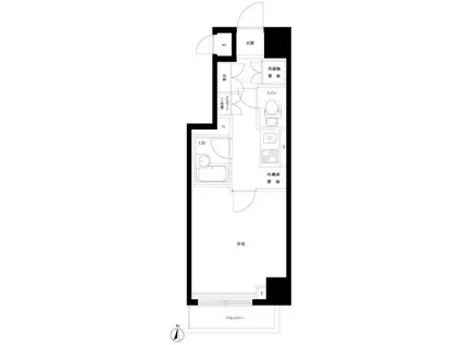 ルーブル明大前(1K/1階)の間取り写真