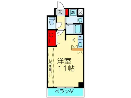 Mプラザ津田駅前10番館(ワンルーム/2階)の間取り写真
