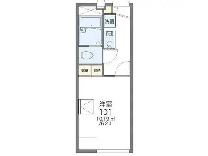 レオパレスシュッドカルチェII(1K/2階)の間取り写真