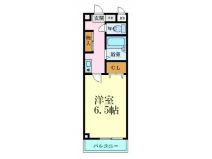 コーポサンライズ(ワンルーム/3階)の間取り写真