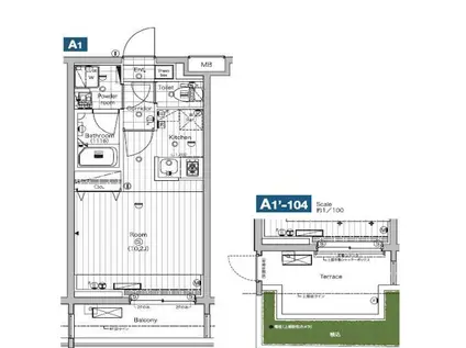 SYFORME HIGASHI-SHINJUKU(ワンルーム/4階)の間取り写真