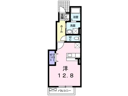 グレース・レジデンスI(ワンルーム/1階)の間取り写真