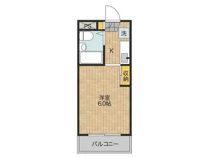 ラフィネ北赤羽(1K/2階)の間取り写真