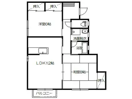 グランデールサトウ(2LDK/1階)の間取り写真