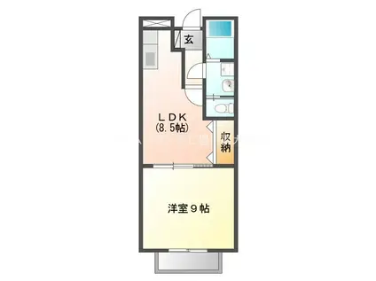 シャルマンドミール(1LDK/1階)の間取り写真