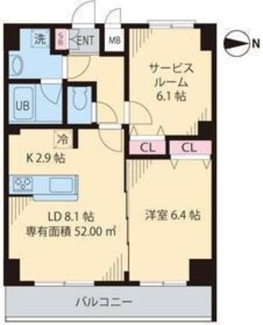 インペリアル パーク I(1SLDK/6階)の間取り写真