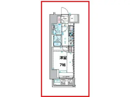 ジェノヴィア金町(1K/5階)の間取り写真