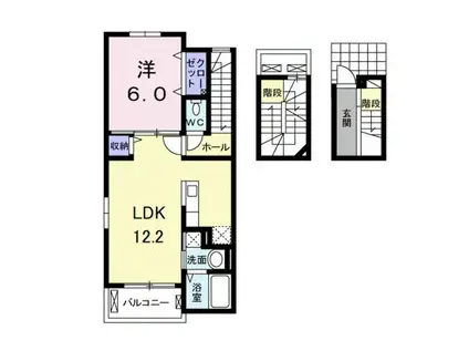 ヴィラ・フォレスタ(1LDK/3階)の間取り写真