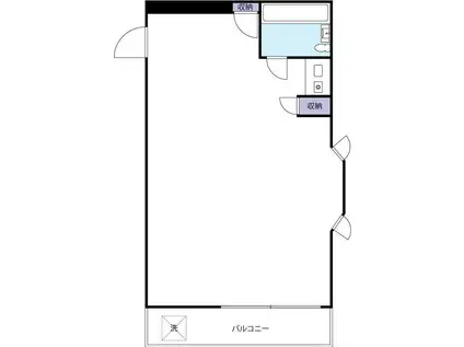 クロノス聖蹟桜ヶ丘(ワンルーム/1階)の間取り写真