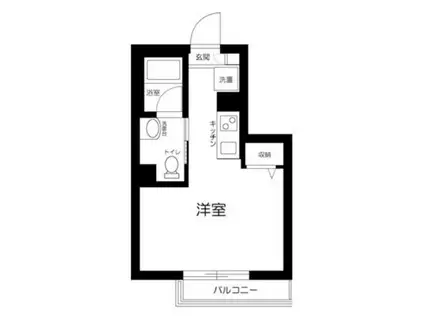ワクラス中野(1K/3階)の間取り写真