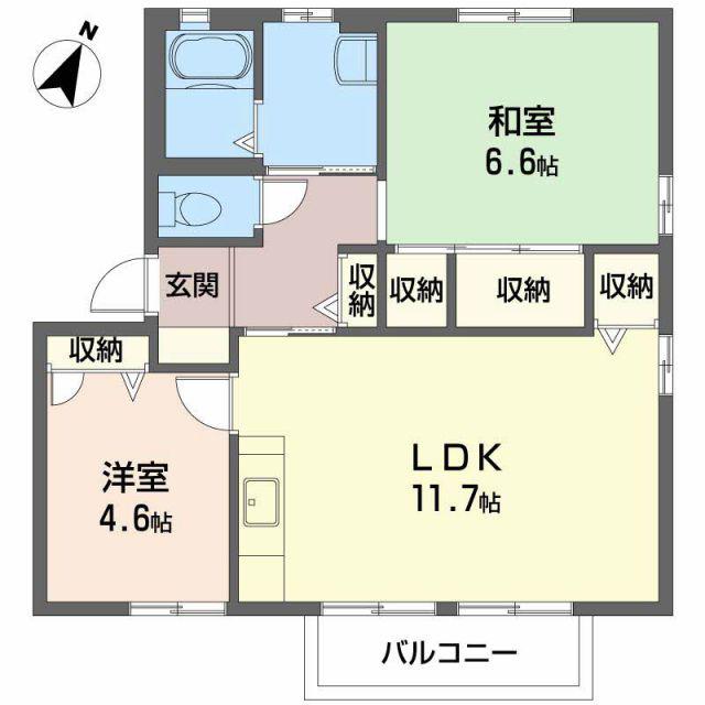 フォレスタ(3K/1階)の間取り写真
