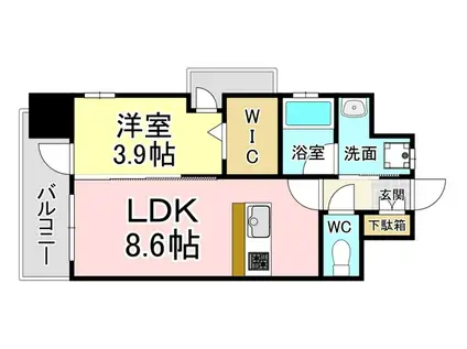 デザイナーズ ざ・片野(1LDK/4階)の間取り写真