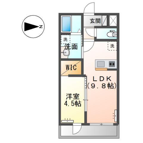 グレーシア瀬原田(1LDK/1階)の間取り写真