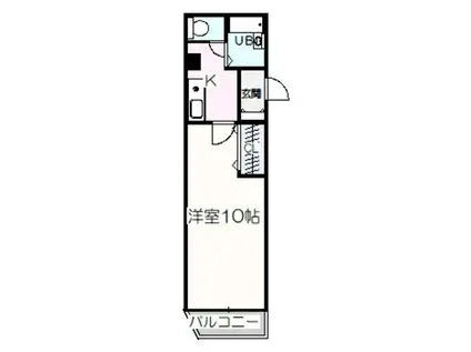 アップロアー(1K/5階)の間取り写真