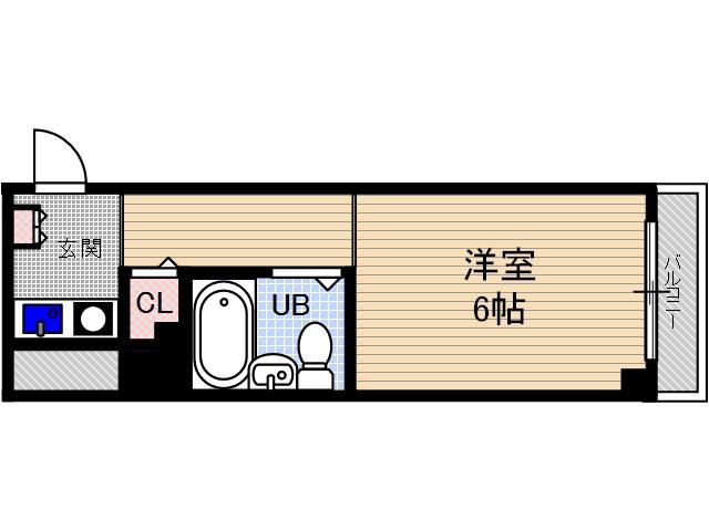 大池5番館(ワンルーム/3階)の間取り写真