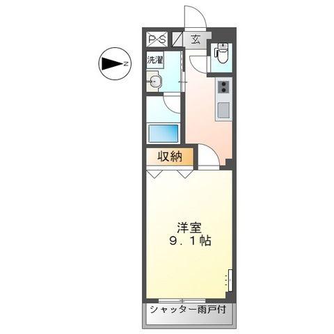アイコート(1K/1階)の間取り写真