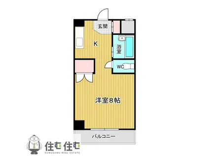 GREEN HILLS KATOH(1K/5階)の間取り写真