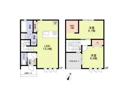 PARK MAISON(2LDK/1階)の間取り写真