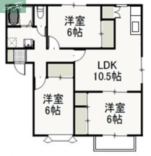 ファミーユサトウA(3LDK/2階)の間取り写真
