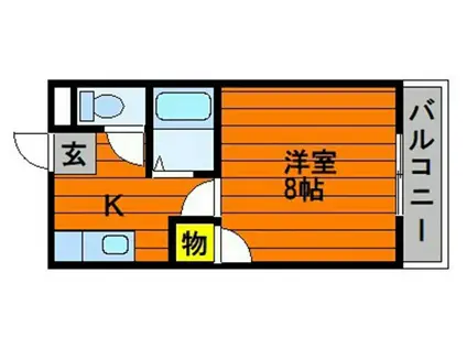 パークウェイ高島(1K/2階)の間取り写真