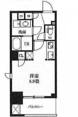 PEAKS神田(ワンルーム/2階)の間取り写真