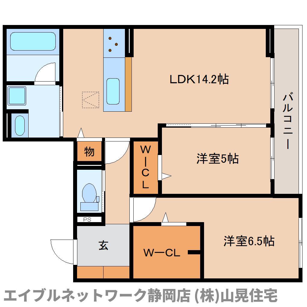 ル・カヴァリエ(2LDK/2階)の間取り写真