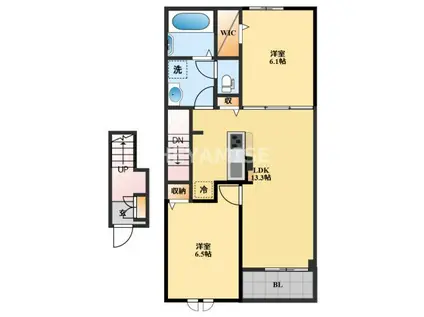 TKYヴィレッジA(2LDK/2階)の間取り写真