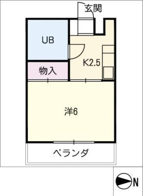 コーポ瑞松(1K/3階)の間取り写真