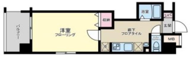 コスモリード池上(1K/7階)の間取り写真