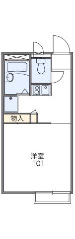 レオパレスリベエール(1K/2階)の間取り写真
