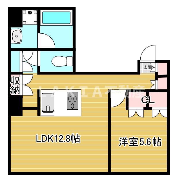 KYOBASHI VIEW RESIDENCE(1LDK/3階)の間取り写真